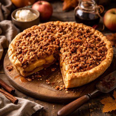 Image of Canadian Apple Maple Crumble Pie