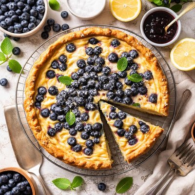 Image of Canadian Blueberry Custard Pie