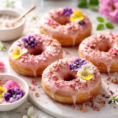 Image of Candied Flower Donuts
