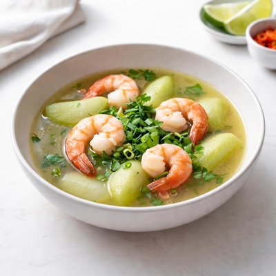 Image of Canh Bau Tom Vietnamese Opo Squash Soup