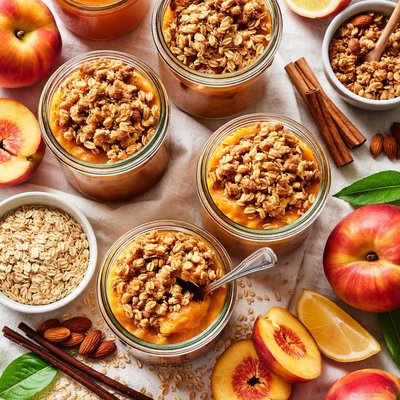 Image of Canned German Peach Pie Filling with Oatmeal Crunch Crust