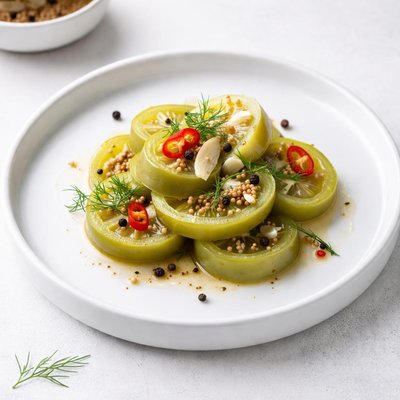 Image of Canned Green Tomatoes with Spices