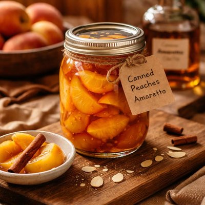 Image of Canned Peaches Amaretto