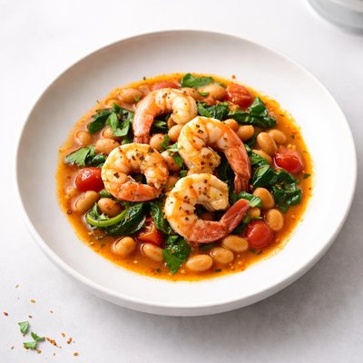 Image of Cannellini Bean and Shrimp Stew
