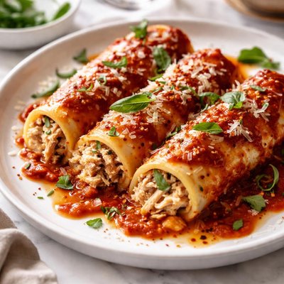 Image of Cannelloni or Manicotti with Chicken