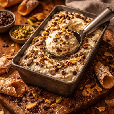 Image of Cannoli Ice Cream No Ice Cream Maker Needed