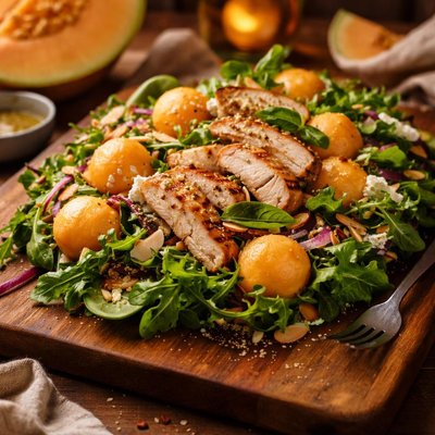 Image of Cantaloupe and Chicken Salad