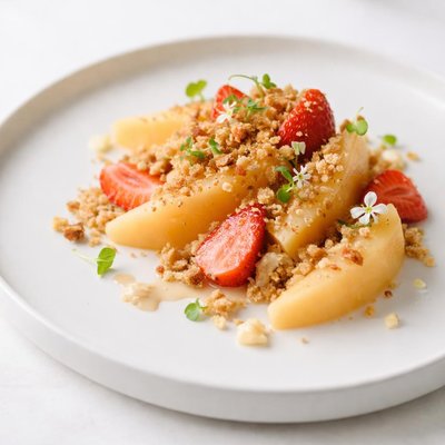 Image of Cantaloupe and Strawberry Streusel