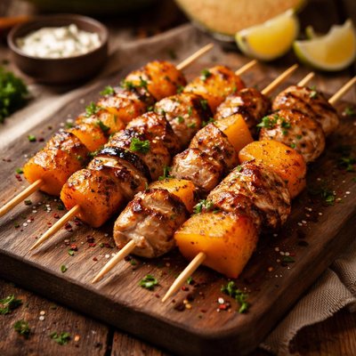 Image of Cantaloupe Chicken Skewers