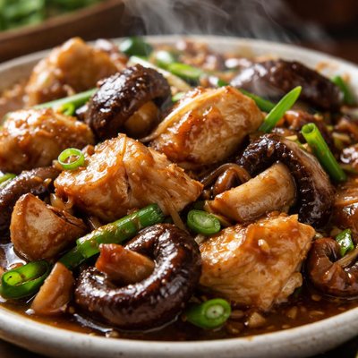 Image of Cantonese Chicken and Mushrooms