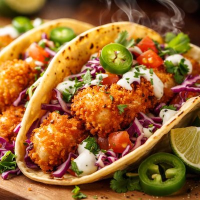 Image of Cap N Crunch Cod Fish Tacos by Food Dudes