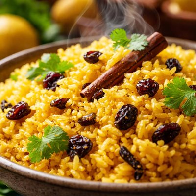 Image of Cape Malay Yellow Rice with Raisins
