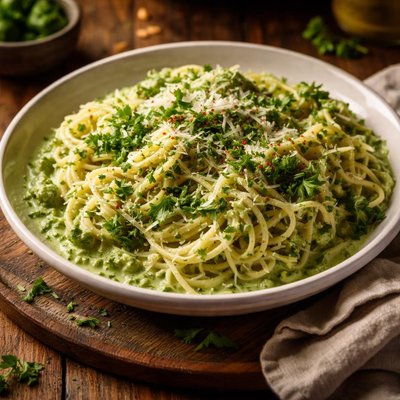 Image of Capellini Alla Crema Di Prezzemolo