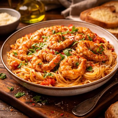 Image of Capellini and Shrimp Alla Rosa