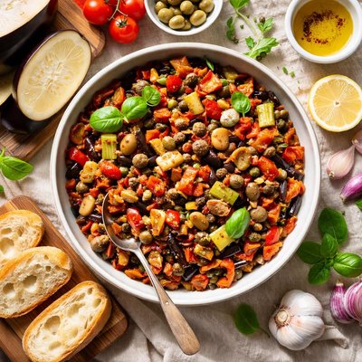 Image of Caponata Cold Eggplant Aubergine Appetizer