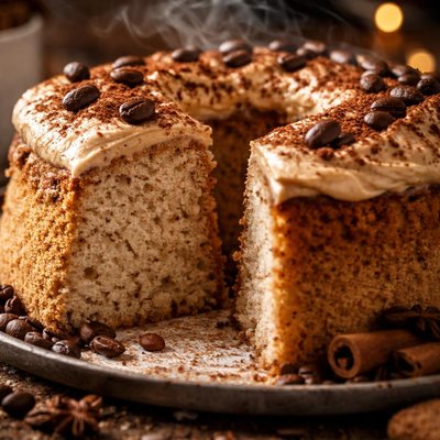 Image of Cappuccino Angel Food Cake Homemade
