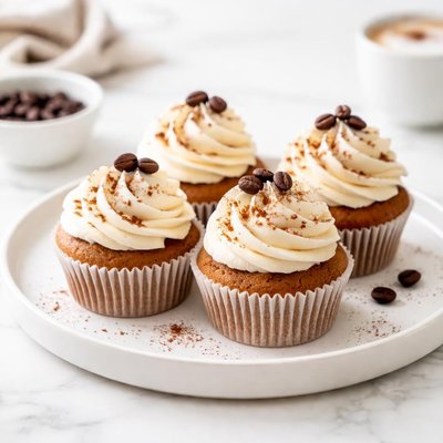 Image of Cappuccino Cupcakes with Cream Cheese Mascarpone Frosting