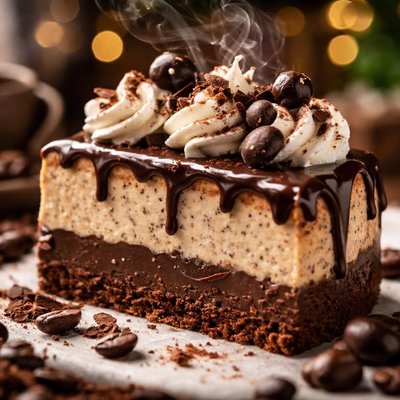 Image of Cappuccino Fudge Cheesecake Gluten Free