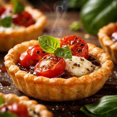 Image of Caprese Tartlets Recipe Courtesy Melissa D Arabian