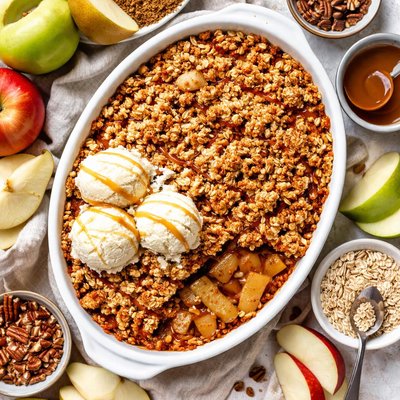 Image of Caramel Apple and Pear Crisp