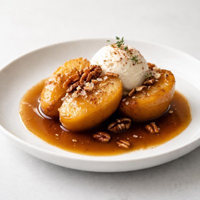 Image of Caramel Apples in Rum Sauce