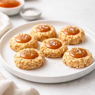 Image of Caramel Apricot Thumbprint Cookies