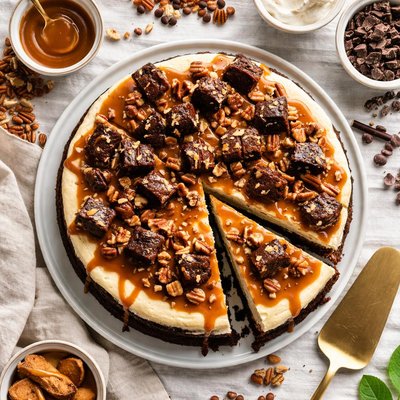 Image of Caramel Brownie Cheesecake