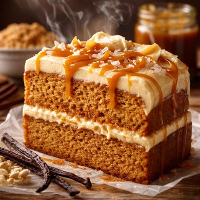 Image of Caramel Cake with Caramel Cream Cheese Frosting