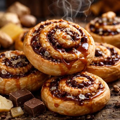 Image of Caramel Chocolate Ginger Swirls