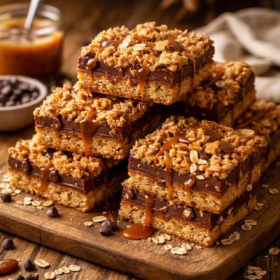 Image of Caramel Chocolate Oat Bars