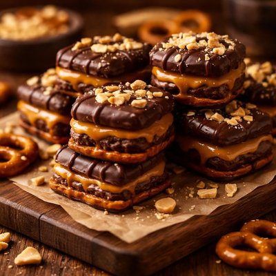 Image of Caramel Chocolate Peanut Butter Pretzel Bites Like Take 5