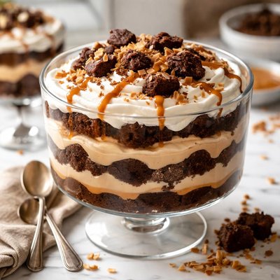 Image of Caramel Cream Brownie Trifle
