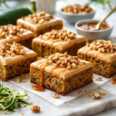 Image of Caramel Frosted Zucchini Bars