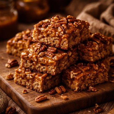 Image of Caramel Pecan Oatmeal Bars