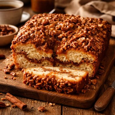 Image of Caramel Pecan Sour Cream Coffee Cake
