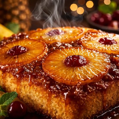 Image of Caramel Pineapple Upside Down Cake