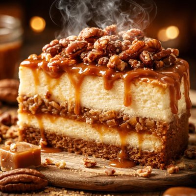 Image of Caramel Praline Layers Cheesecake