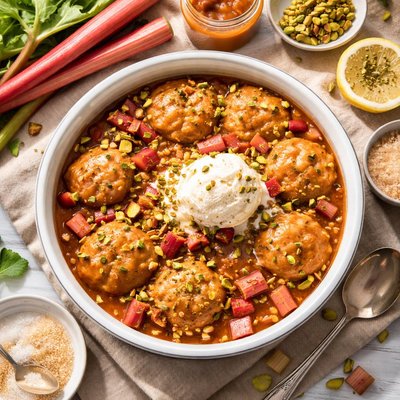 Image of Caramel Rhubarb N Dumplings Microwave