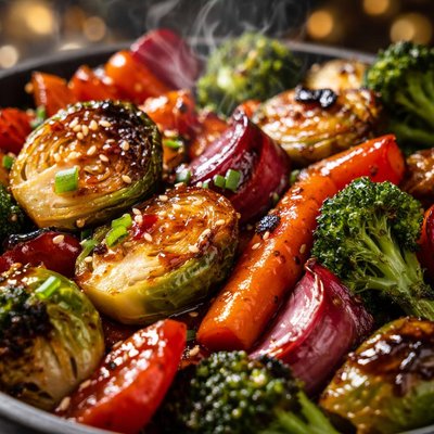 Image of Caramel Soy Roast Vegetables