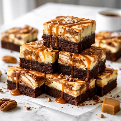 Image of Caramel Swirl Cheesecake Brownies