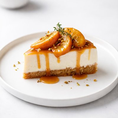 Image of Carameled Peach Cheesecake