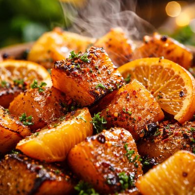 Image of Caramelised Butternut Squash with Oranges