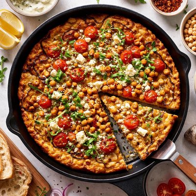 Image of Caramelised Onion and Chickpea Frittata