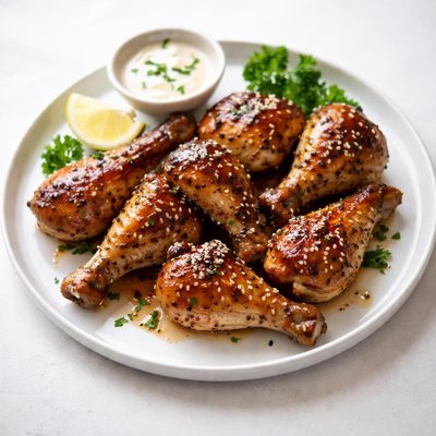 Image of Caramelized Baked Chicken Legs Wings