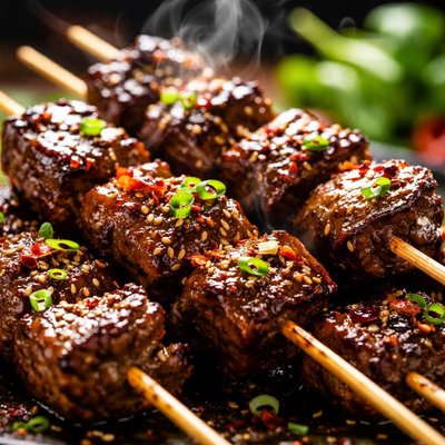 Image of Caramelized Beef Skewers