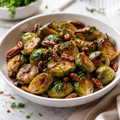 Image of Caramelized Brussels Sprouts with Pecans