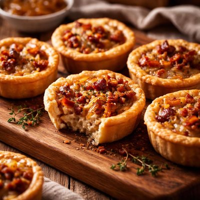 Image of Caramelized Onion and Bacon Mini Quiche
