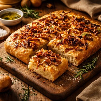 Image of Caramelized Onion Focaccia Bread Machine