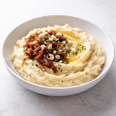 Image of Caramelized Onion Gorgonzola Mashed Potatoes