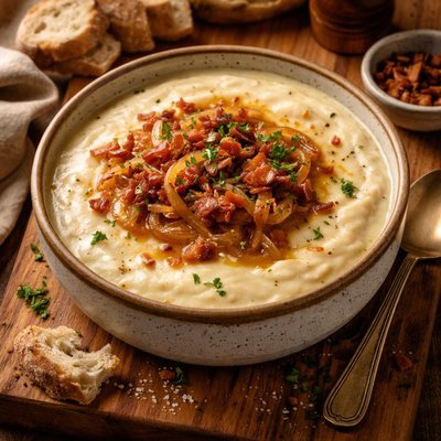 Image of Caramelized Onion Mashed Potato Soup